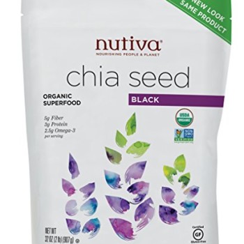Nutiva Organic Chia Seeds Black, 32 Ounce